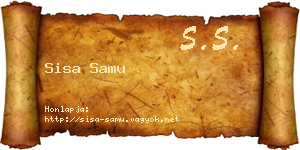 Sisa Samu névjegykártya